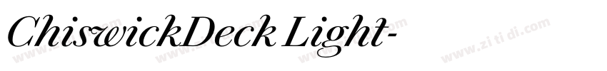ChiswickDeck Light字体转换